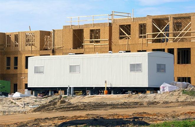 office trailers and equipment rental at a construction site in Grove City, FL